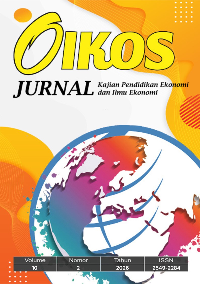 					View Vol. 10 No. 2 (2026): OIKOS: Jurnal Kajian Pendidikan Ekonomi dan Ilmu Ekonomi
				