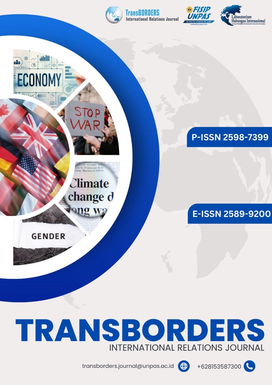 					View Vol. 8 No. 1 (2024): TransBorders: International Relations Journal
				