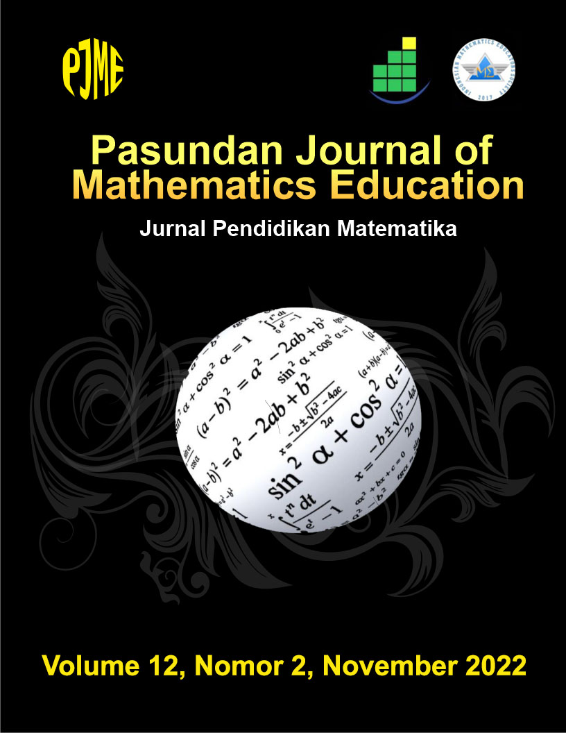 					View Vol. 12 No. 2 (2022): Pasundan Journal of Mathematics Education: Jurnal Pendidikan Matematika
				