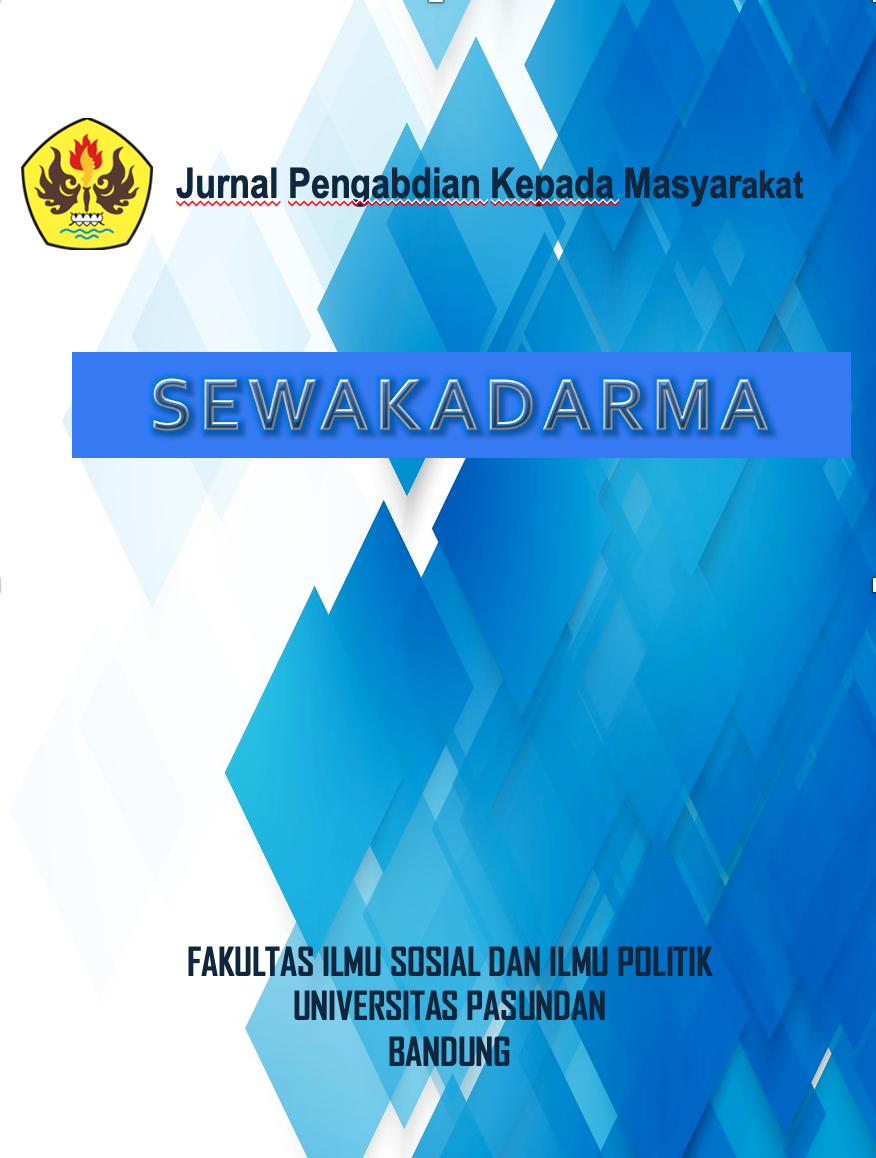 					View Vol. 1 No. 1 (2021): SEWAKADARMA: Jurnal Pengabdian Kepada Masyarakat
				