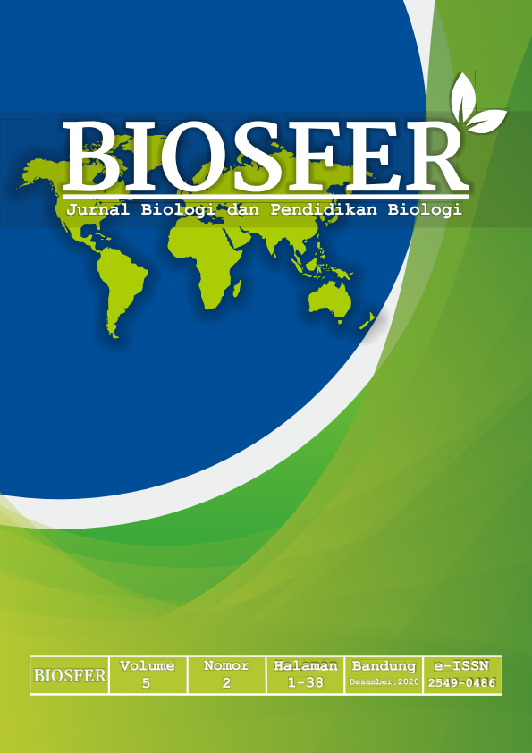 					View Vol. 5 No. 2 (2020): BIOSFER: Jurnal Biologi dan Pendidikan Biologi
				