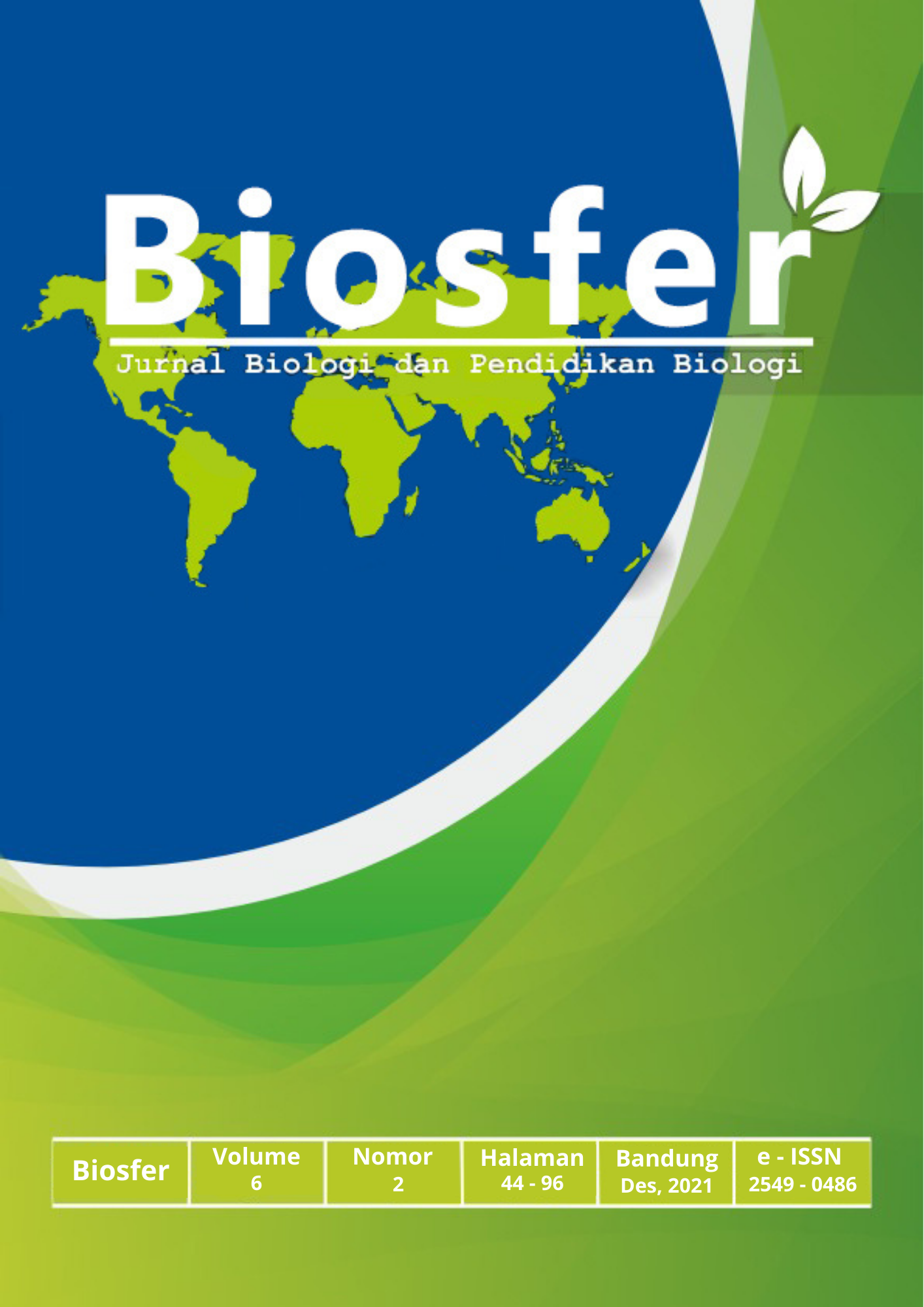 					View Vol. 6 No. 2 (2021): BIOSFER: Jurnal Biologi dan Pendidikan Biologi
				