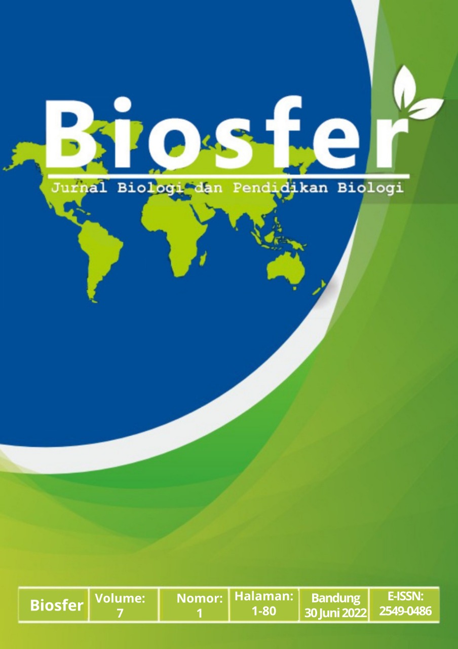 					View Vol. 7 No. 1 (2022): BIOSFER: Jurnal Biologi dan Pendidikan Biologi
				